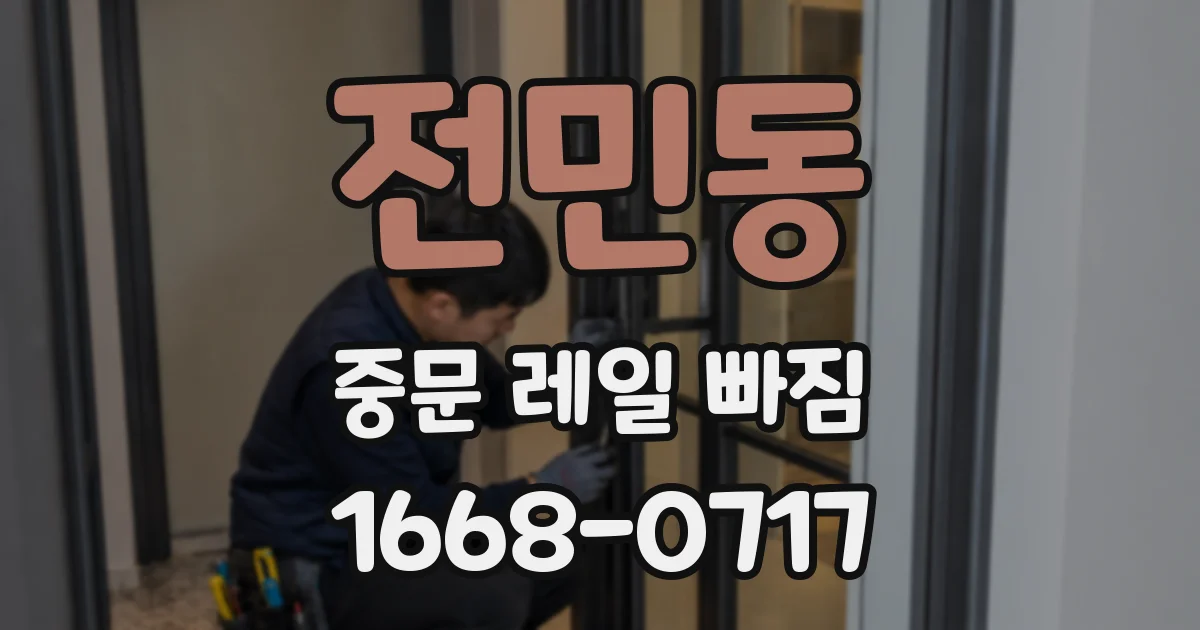 전민동 중문 레일 빠짐