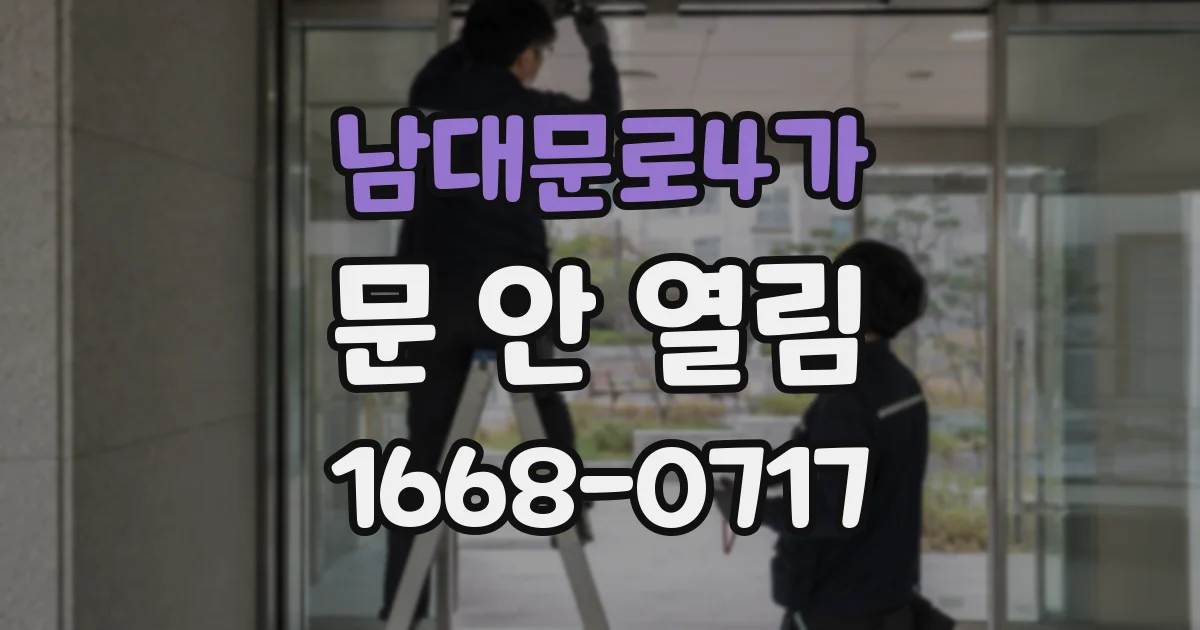 남대문로4가 문 안 열림