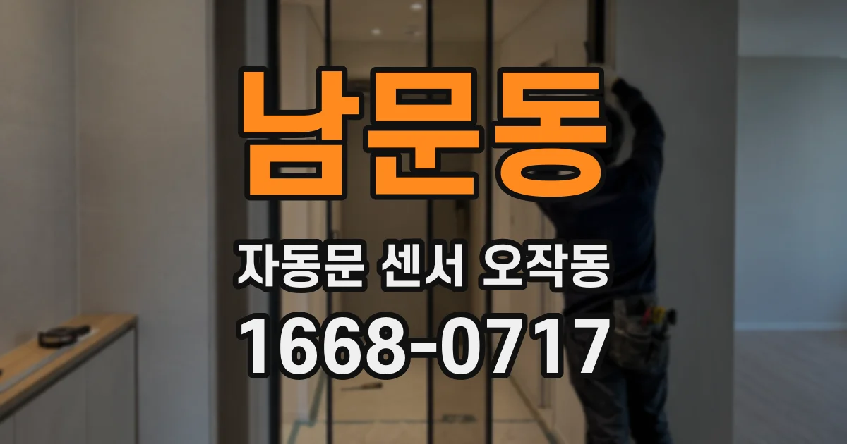 남문동 자동문 센서 오작동