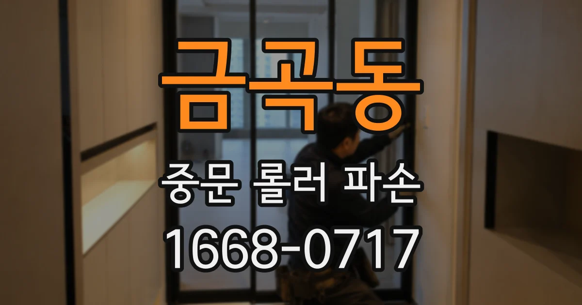 금곡동 중문 롤러 파손