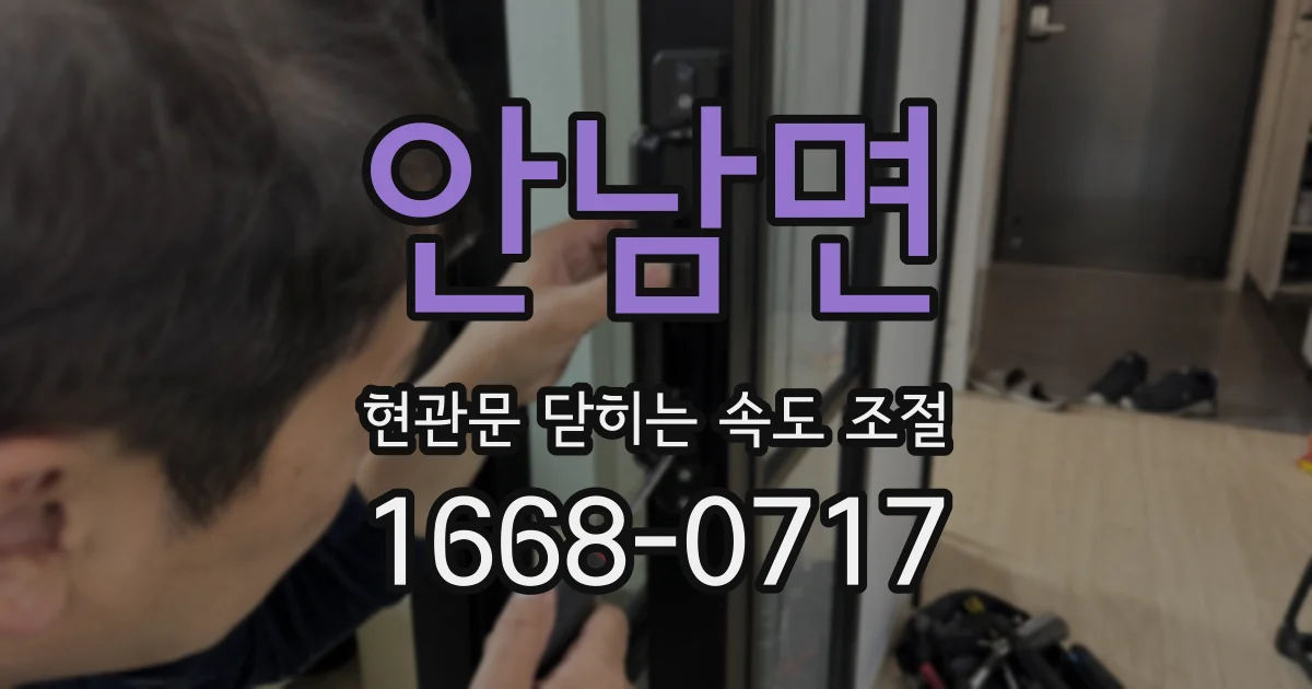 안남면 현관문 닫히는 속도 조절