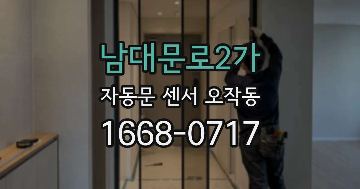 남대문로2가 자동문 센서 오작동