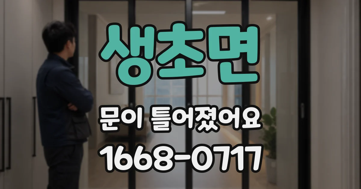 생초면 문이 틀어졌어요