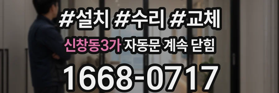 신창동3가 자동문 계속 닫힘