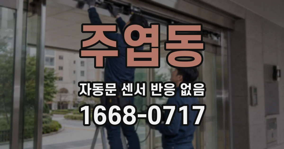 주엽동 자동문 센서 반응 없음