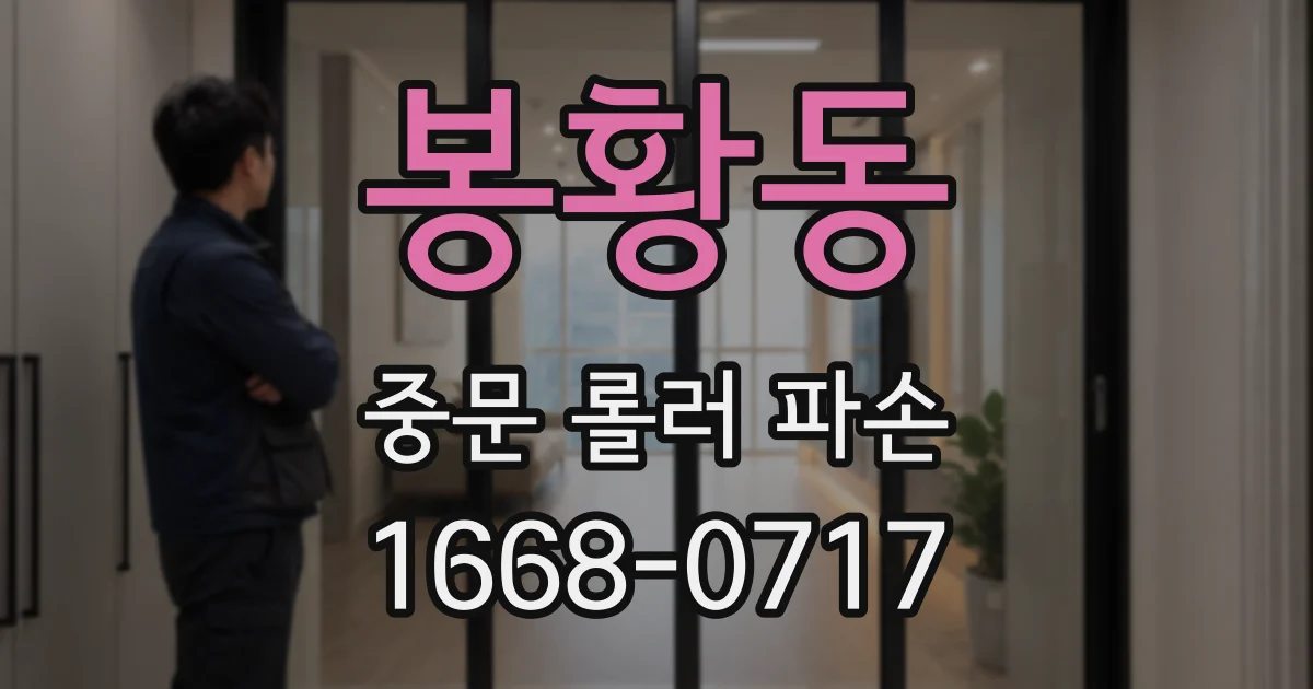 봉황동 중문 롤러 파손