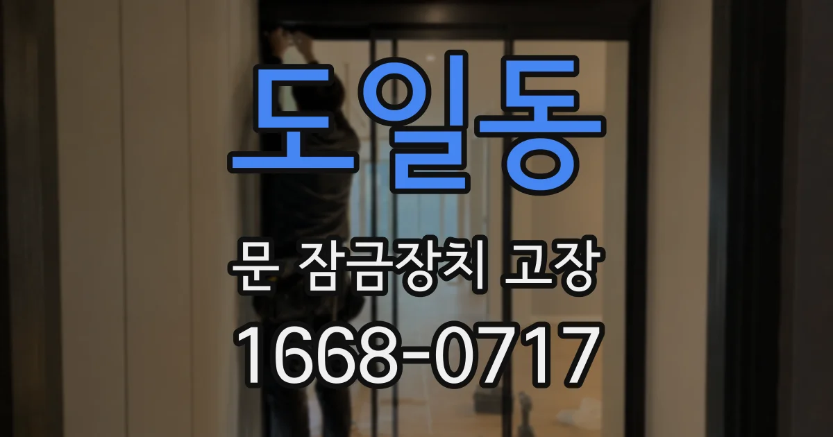 도일동 문 잠금장치 고장