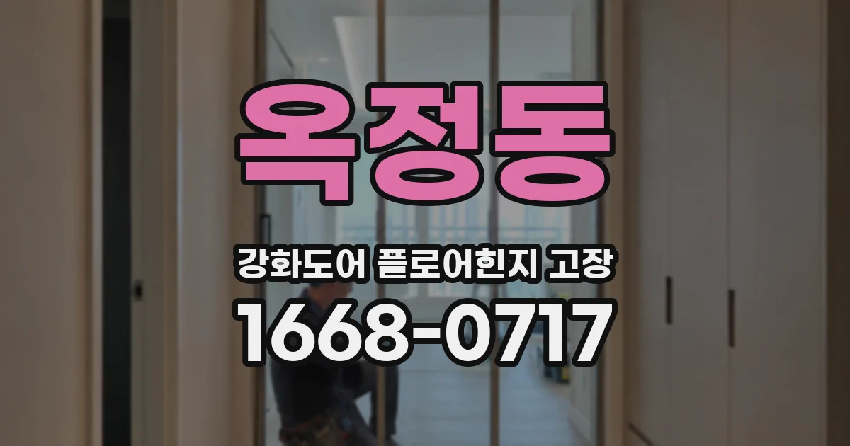 옥정동 강화도어 플로어힌지 고장