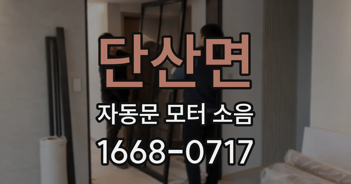 단산면 자동문 모터 소음