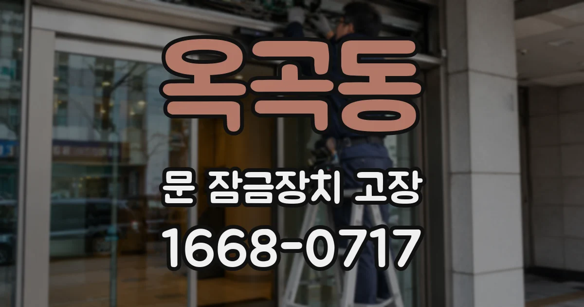 옥곡동 문 잠금장치 고장