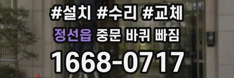 정선읍 중문 바퀴 빠짐