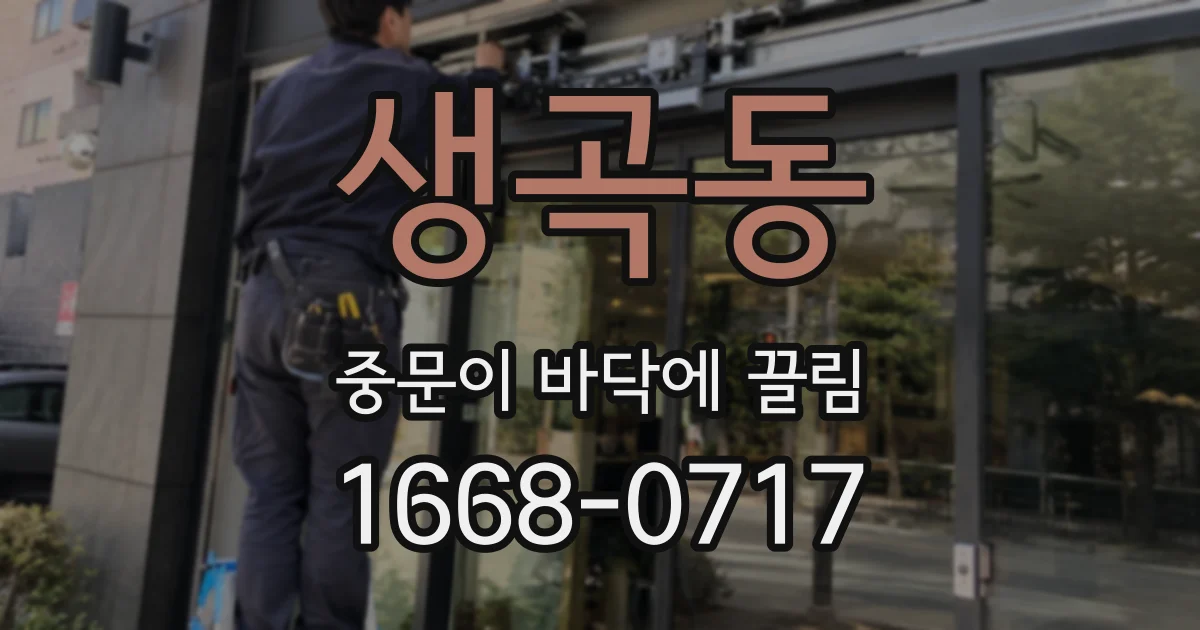생곡동 중문이 바닥에 끌림