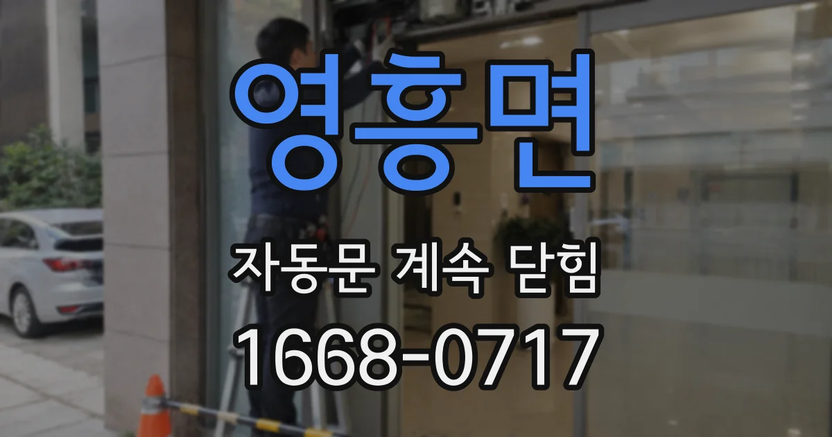 영흥면 자동문 계속 닫힘