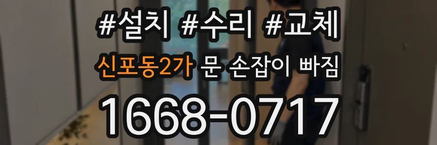 신포동2가 문 손잡이 빠짐