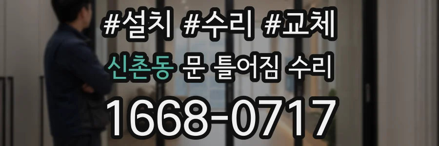 신촌동 문 틀어짐 수리