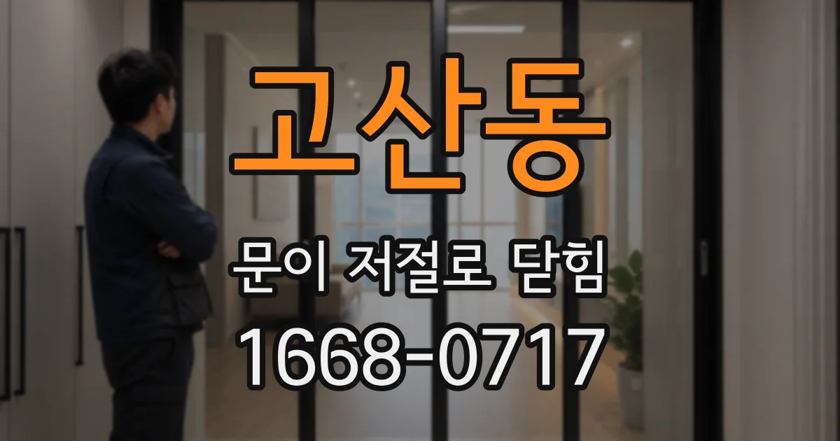 고산동 문이 저절로 닫힘