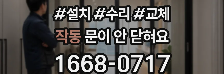 작동 문이 안 닫혀요