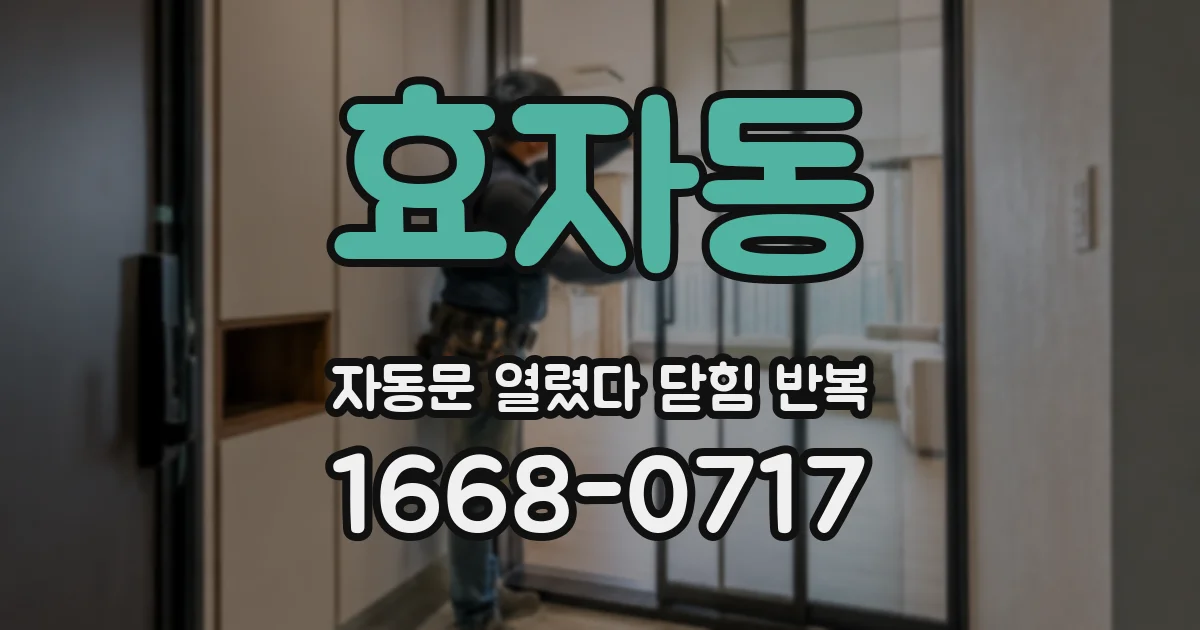 효자동 자동문 열렸다 닫힘 반복