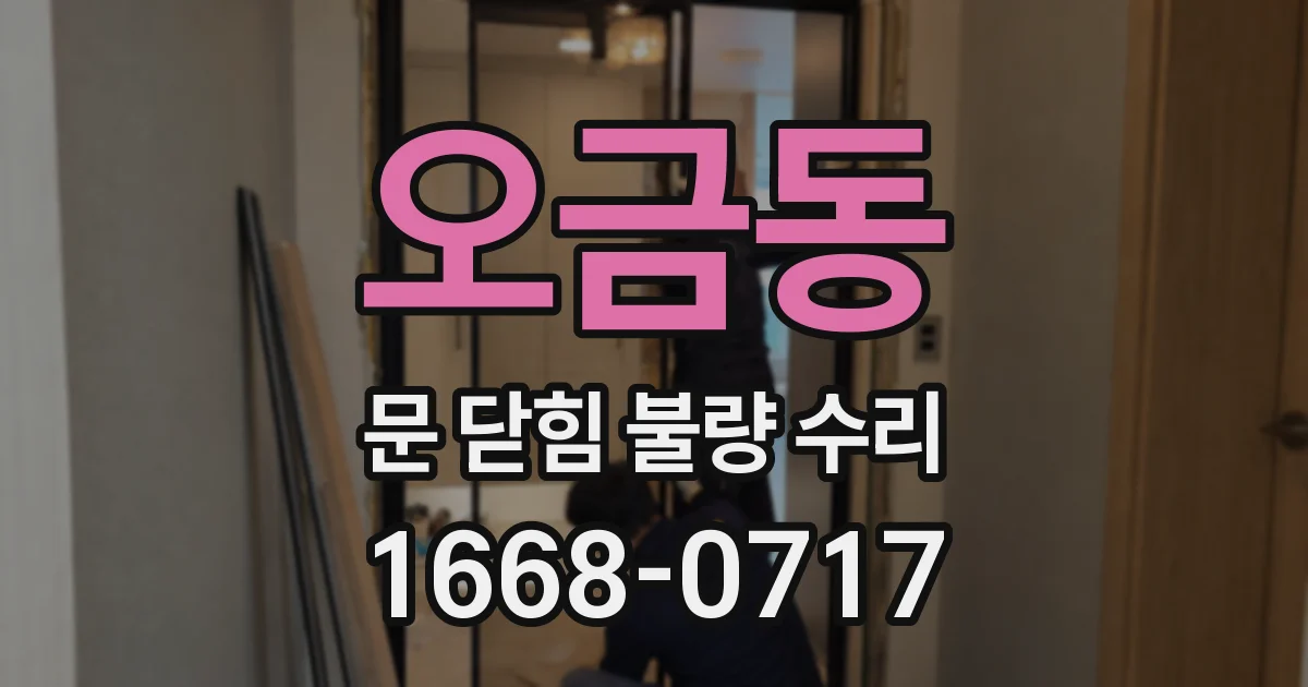 오금동 문 닫힘 불량 수리