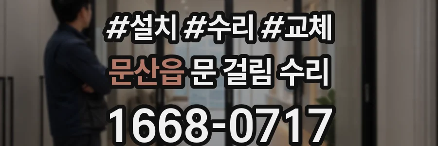 문산읍 문 걸림 수리