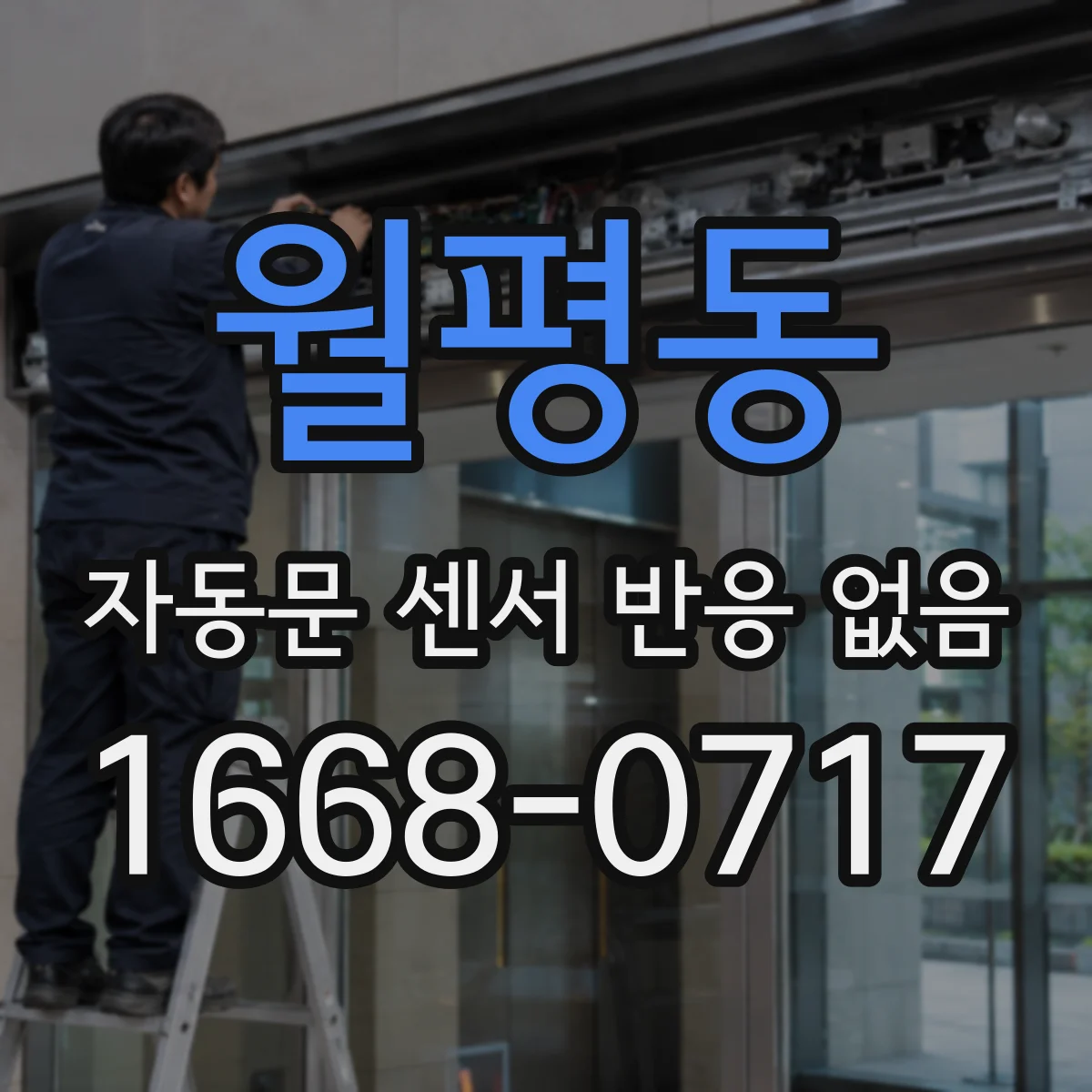 월평동 자동문 센서 반응 없음