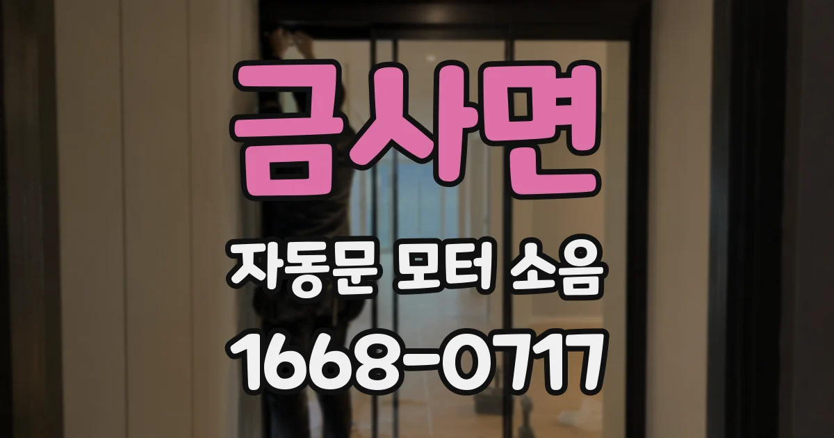 금사면 자동문 모터 소음