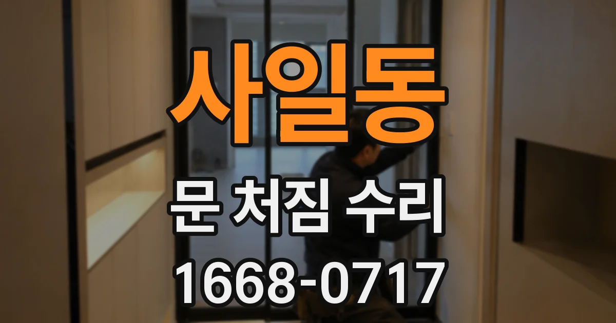 사일동 문 처짐 수리