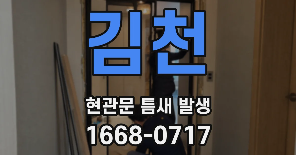 김천 현관문 틈새 발생