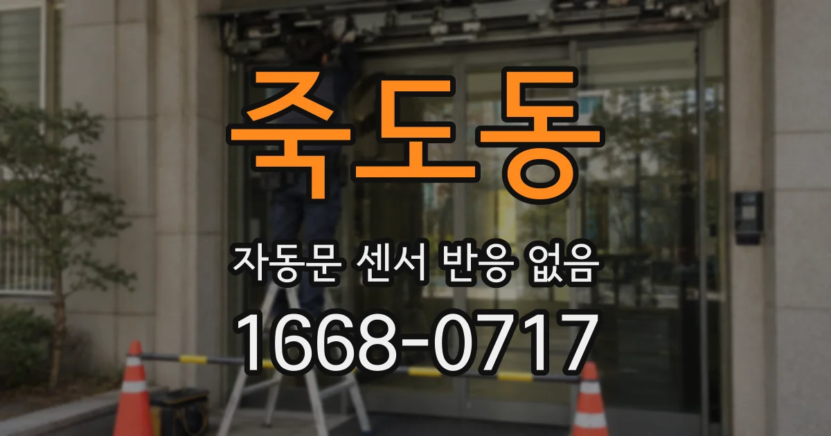 죽도동 자동문 센서 반응 없음
