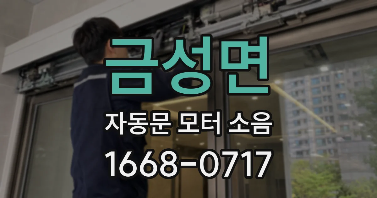 금성면 자동문 모터 소음