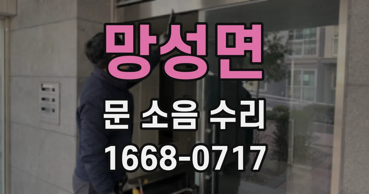망성면 문 소음 수리