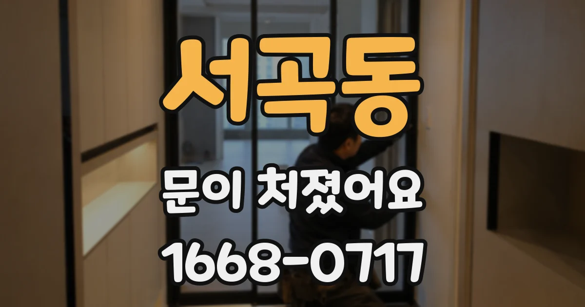 서곡동 문이 처졌어요