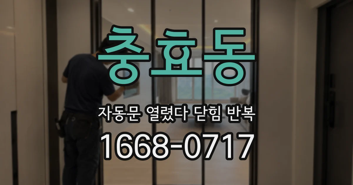 충효동 자동문 열렸다 닫힘 반복 증상은 열림과 닫힘이 연달아 일어나거나, 정지 후 다시 작동하면서 나타납니다.