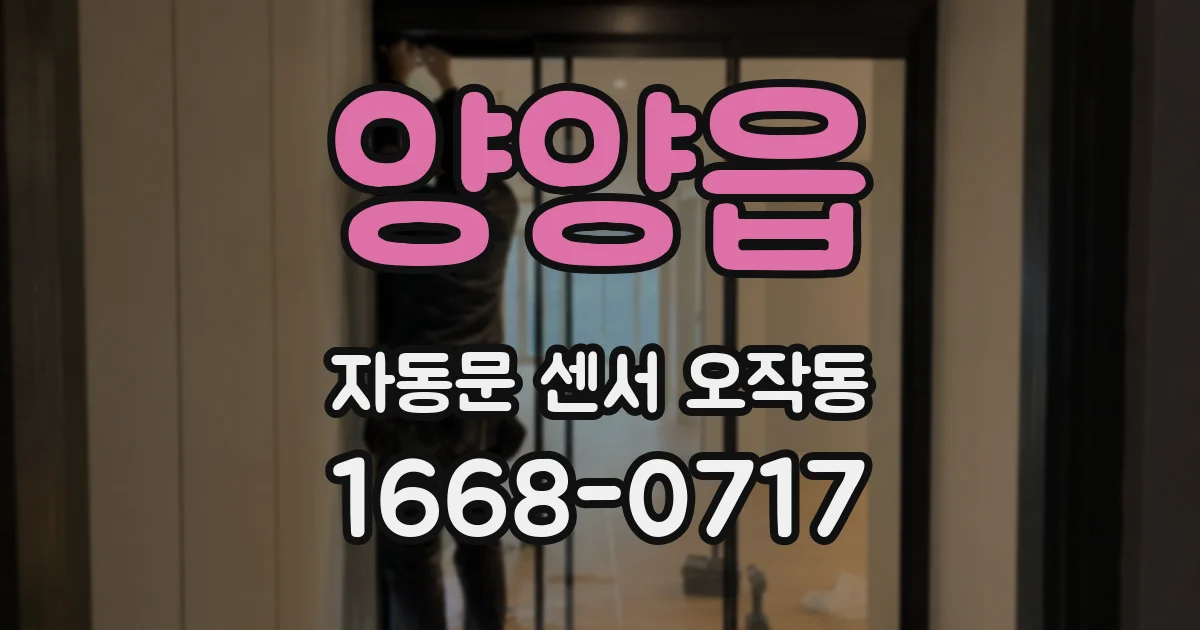 양양읍 자동문 센서 오작동