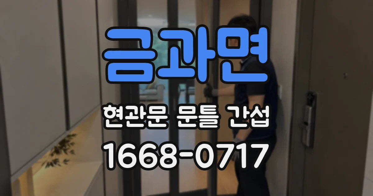 금과면 현관문 문틀 간섭