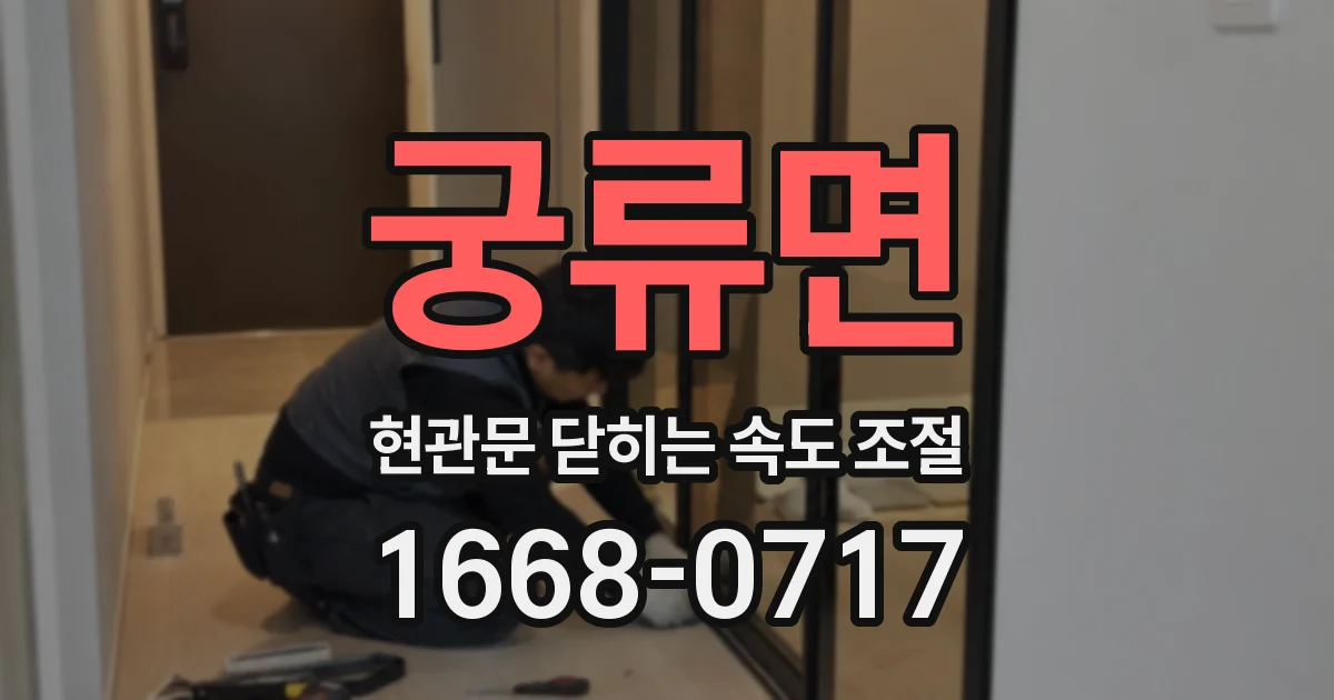 궁류면 현관문 닫히는 속도 조절