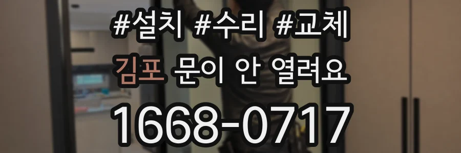 김포 문이 안 열려요