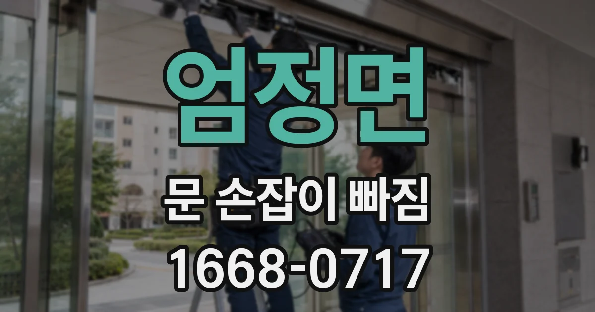 엄정면 문 손잡이 빠짐
