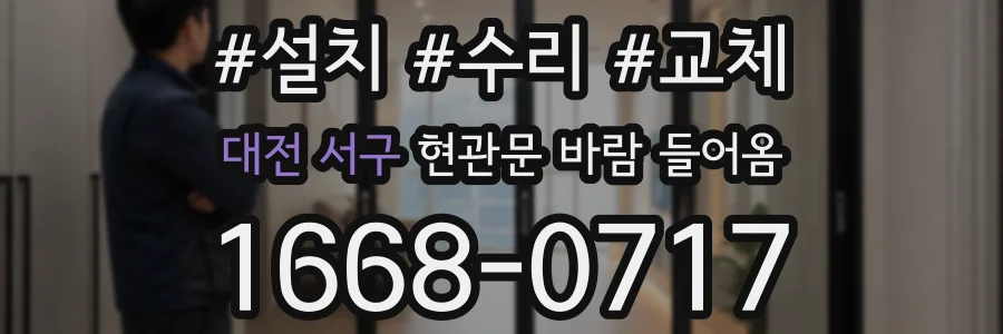 대전 서구 현관문 바람 들어옴