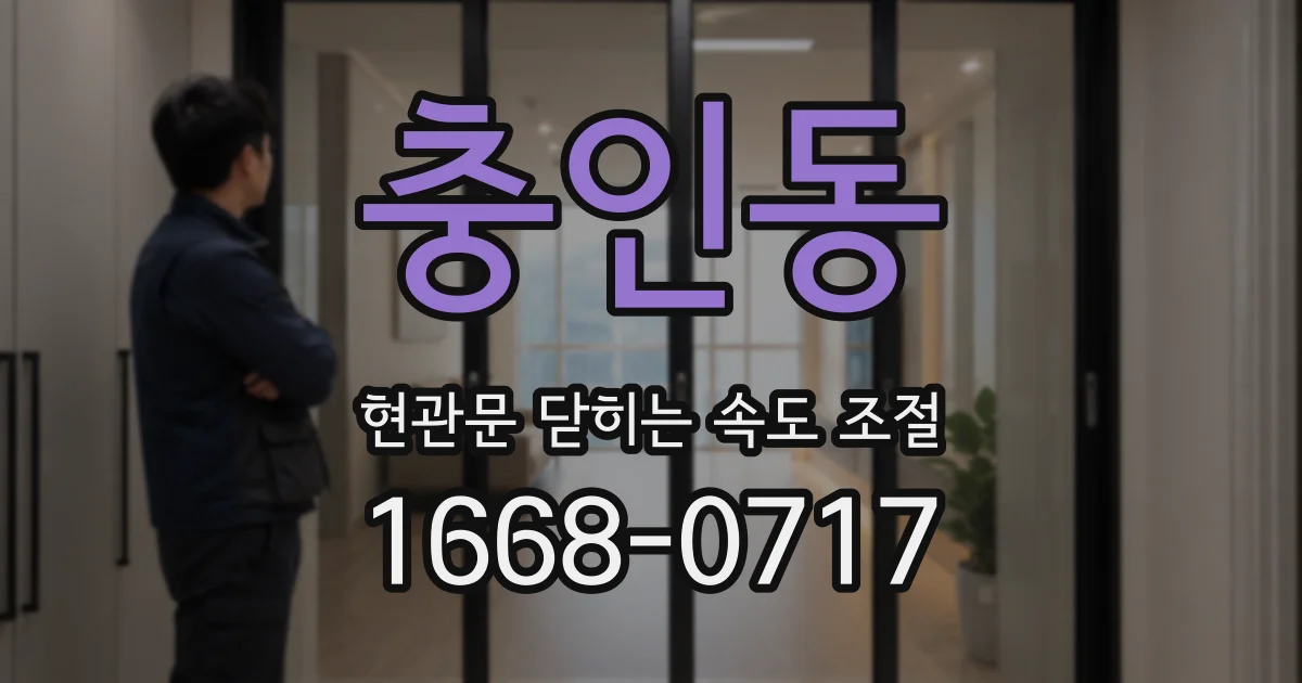 충인동 현관문 닫히는 속도 조절