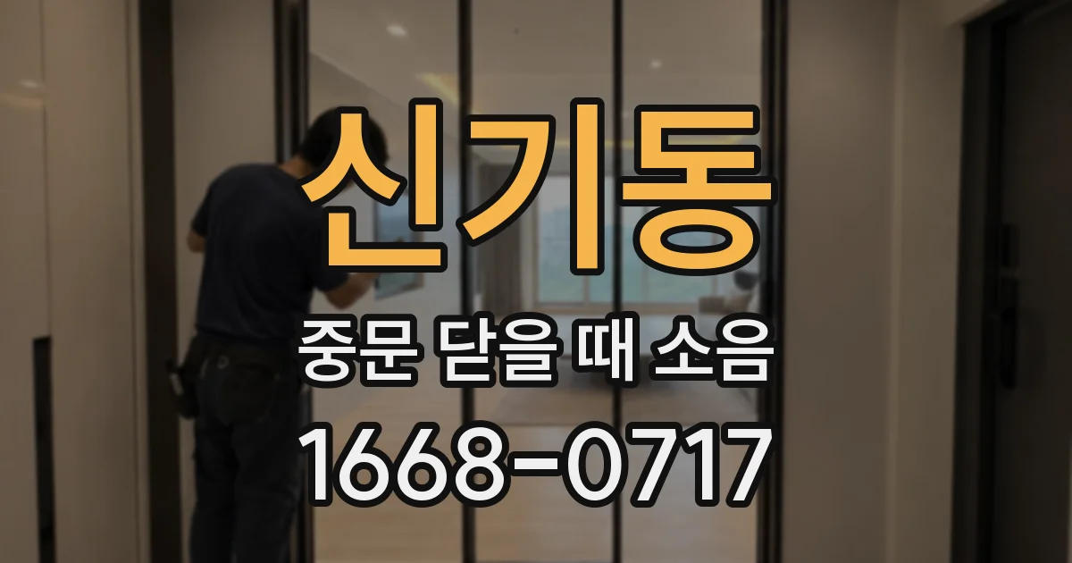 신기동 중문 닫을 때 소음