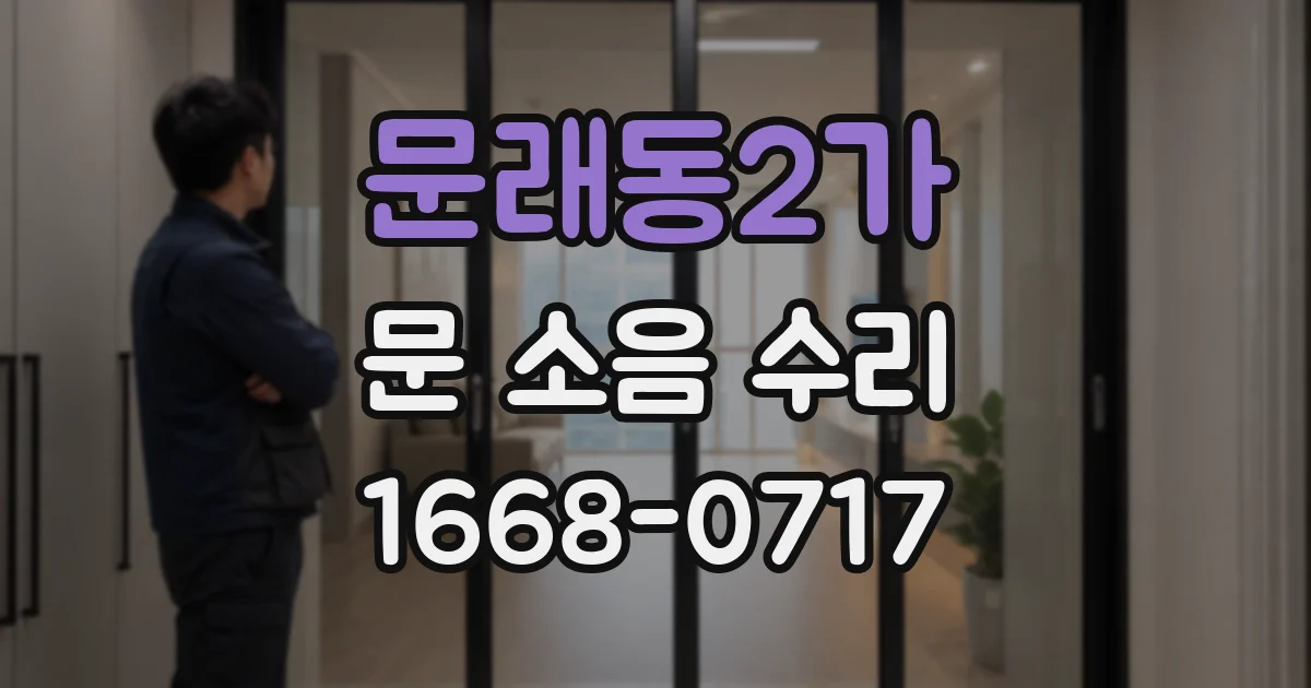 문래동2가 문 소음 수리