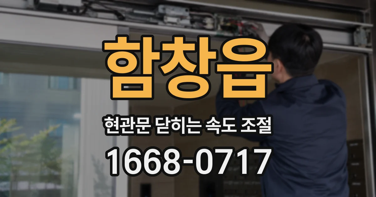 함창읍 현관문 닫히는 속도 조절