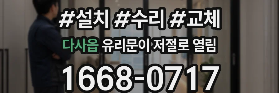 다사읍 유리문이 저절로 열림