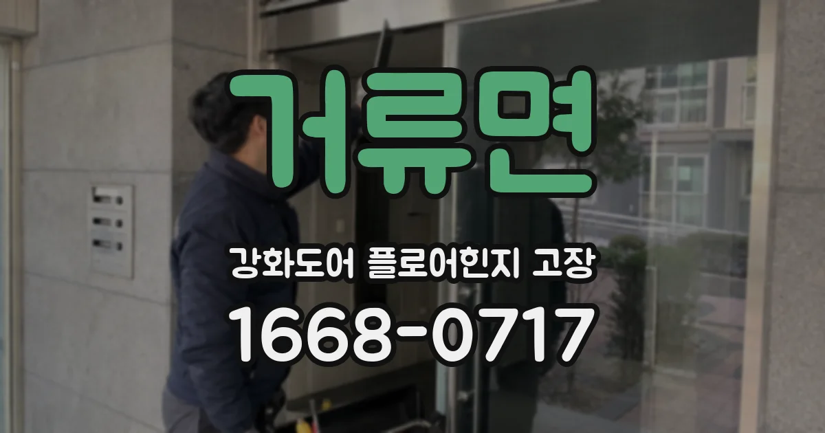 거류면 강화도어 플로어힌지 고장
