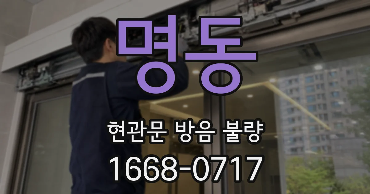 명동 현관문 방음 불량