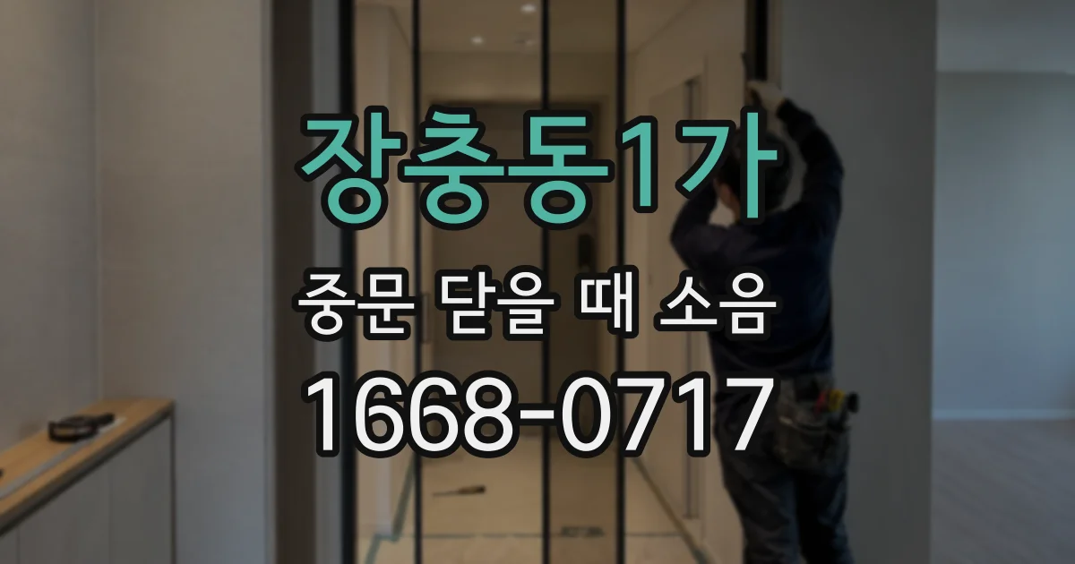 장충동1가 중문 닫을 때 소음