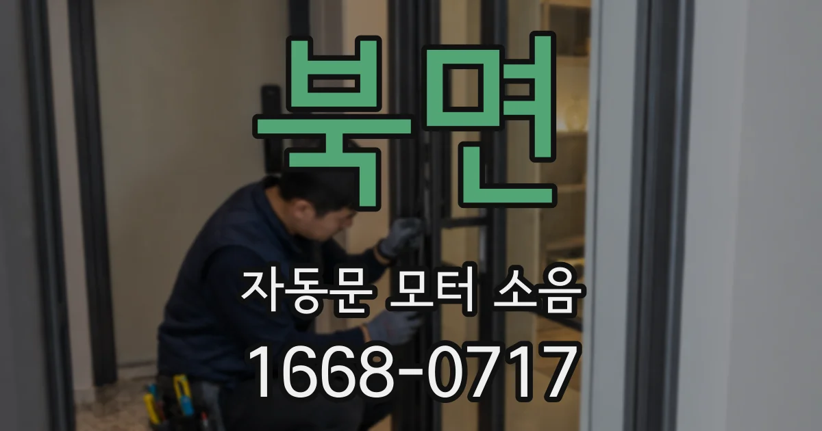 북면 자동문 모터 소음