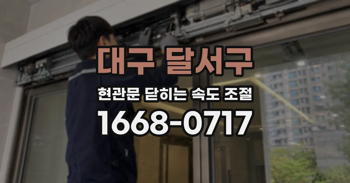 대구 달서구 현관문 닫히는 속도 조절