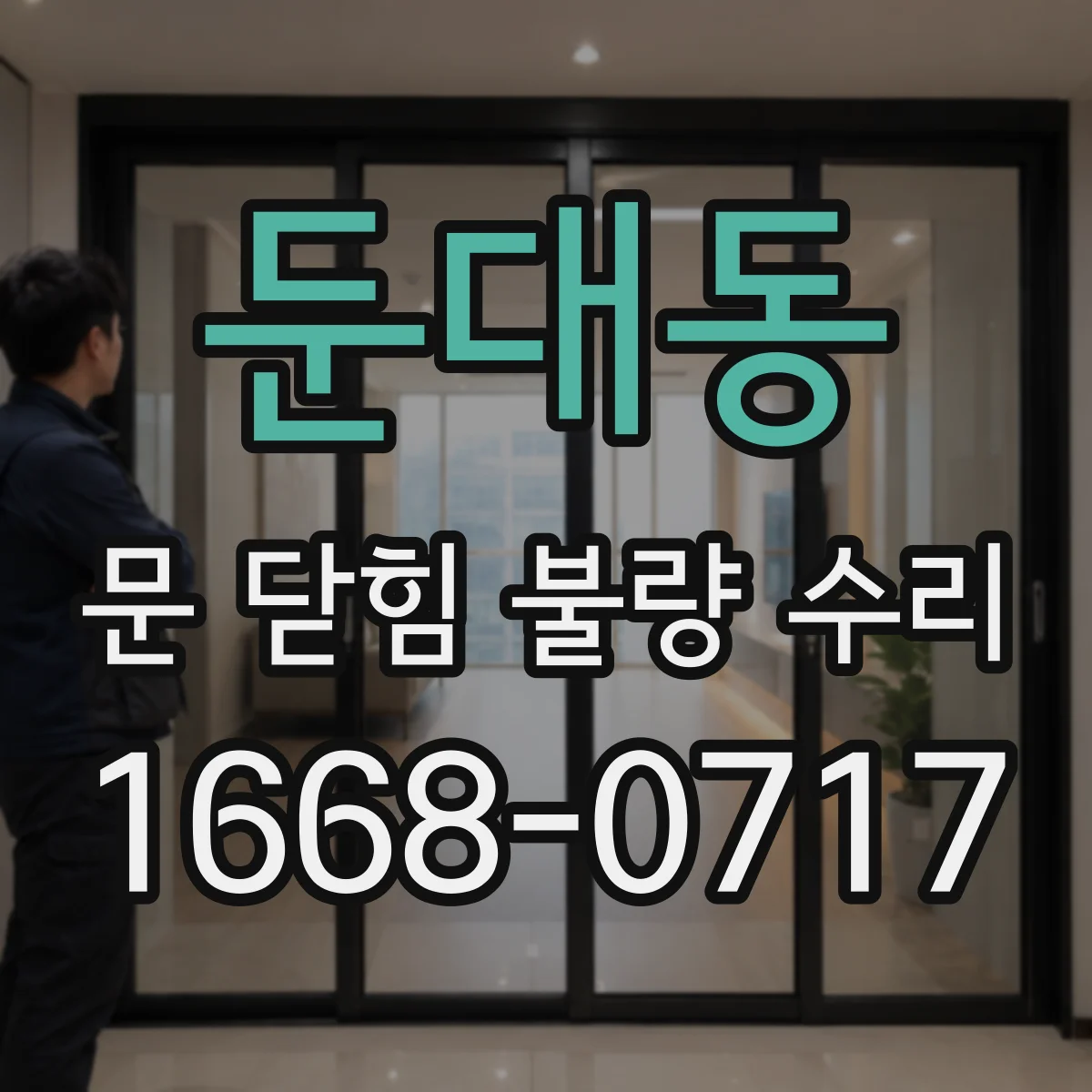 둔대동 문 닫힘 불량 수리